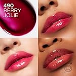 L'Oreal Paris Plump Ambition Hyaluron Lip Oil, 24 HR Lip Gloss with Hyaluronic Acid, Volumizing Formula with Glass-Like Shine, Berry Jolie 490, 0.16 Fl Oz - Image 2