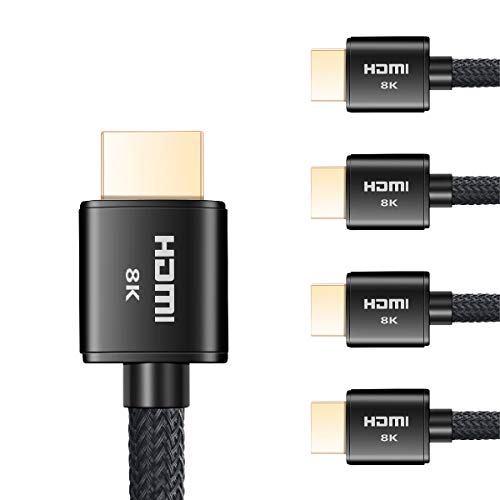 Review Discount Buyer’s Point Ultra High Speed HDMI 2.1 Cable Dynamic HDR 1.8M (6ft) 8K 120Hz, 48Gbps, eARC (Black, 5 Pack)