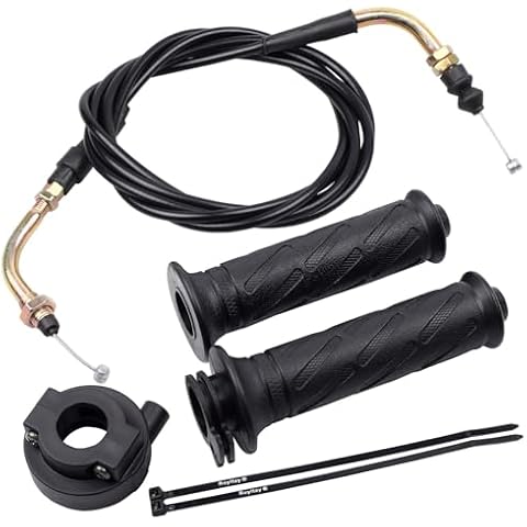 Royitay Throttle Twist Grip Set with 78" Scooter Throttle Cable for GY6 50cc 80cc 125cc 150cc 139QMB 4 Stroke Scooters Motorcycles Moped ATV Cover