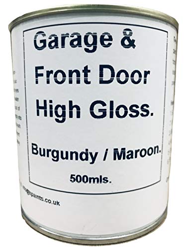 1 x 500ml Burgundy - Maroon High Gloss Front & Garage Door Paint