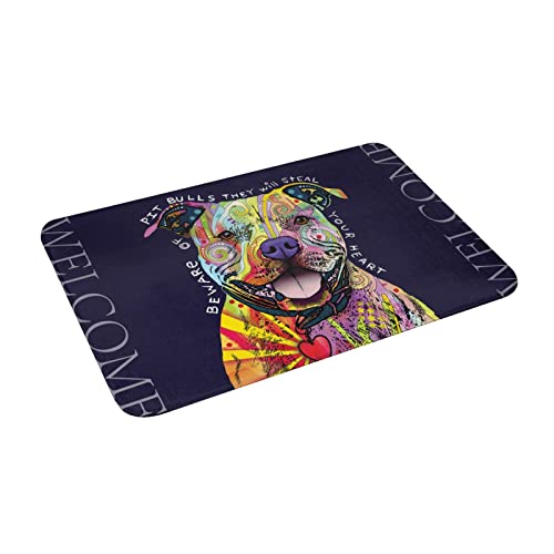 Tapis entrée pitbull décoratif pour protéger le sol chaud - 3