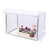 ビニールハウス ミニ温室 PVC ガーデン温室 折りたたみ 園芸用ビニールハウス 防水 小型 家庭菜園 植物保温用 (Color : Clear, Size : 60x30x30cm)