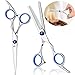 Produktbild Flyfun Haarschere Sets, Profi Edelstahl Friseurschere Leicht, Scharf Perfekter Effilierschere für Damen Professionelle Bartschere Herren Haarschneideschere Haarschnitt für Salon Friseur oder Hause