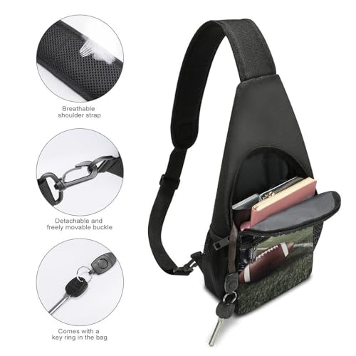 Bolso tipo Sling para fútbol americano blanco miniatura 4