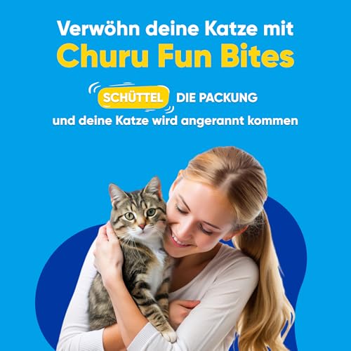 INABA Churu Fun Bites Hochwertige Proteine mit 35% Huhn & Thunfisch, Ohne Getreide, Ohne Zucker Katzen Leckerlies, Weiche und Leckere Katzenleckerlis in kleinen Häppchen 96 g (1er Pack)