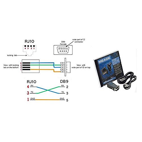 Meade LX200 Serial RS232 Telescope USB to RJ11 RJ12 6P4C Cable I/O Hand Control Connect PC And Your Device - 7