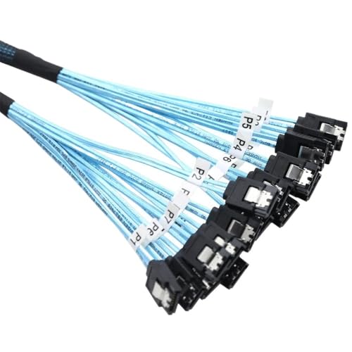 Set de 6 cables SATA 7 pines 0.5 m S/A/S 6Gbps miniatura 2