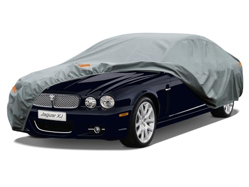 Image of Kayme Heavy Duty Car Cover Custom Fit Jaguar XJ XJ6 XJ8 XJ12(1986-2019),Waterproof All Weather for Automobiles, Full Exterior Covers Sun Rain UV Protection.
