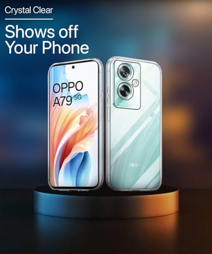 Image of WOW IMAGINE Crystal Clear Transparent Back Case Cover for Oppo A79 5G | Full Device & Camera Protection Shockproof TPU | Flexible Silicone Back Cover Case - Transparent