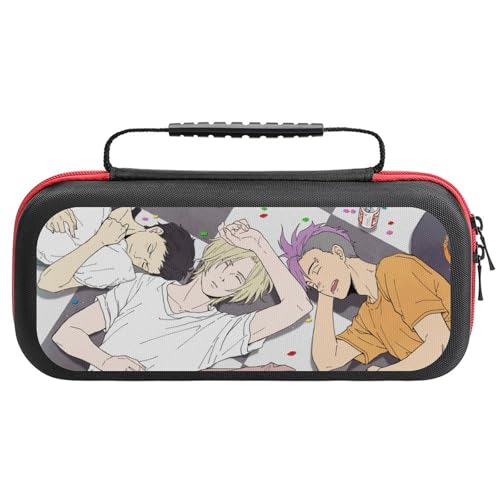 Switch ケース かわいい Banana Fish バナナフィッシュ A英 奥村 英二 スイッチ 収納ケース カバー ナイロン素材 全面保護 防塵/防水/防汚/耐衝撃 26x11.5x5.2cm Switchに対応 保護用ハードケース 大容量な収納力