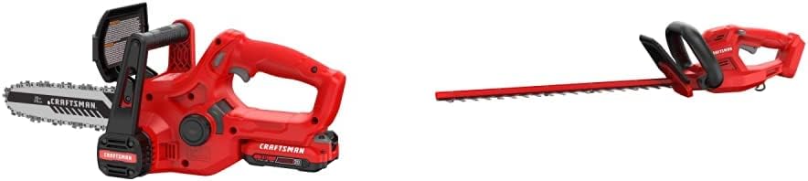 Craftsman V20 Mini Chainsaw (CMCCS610D1) and CRAFTSMAN V20 Cordless Hedge Trimmer (CMCHT810B) Bundle
