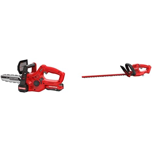 Craftsman V20 Mini Chainsaw (CMCCS610D1) and CRAFTSMAN V20 Cordless Hedge Trimmer (CMCHT810B) Bundle