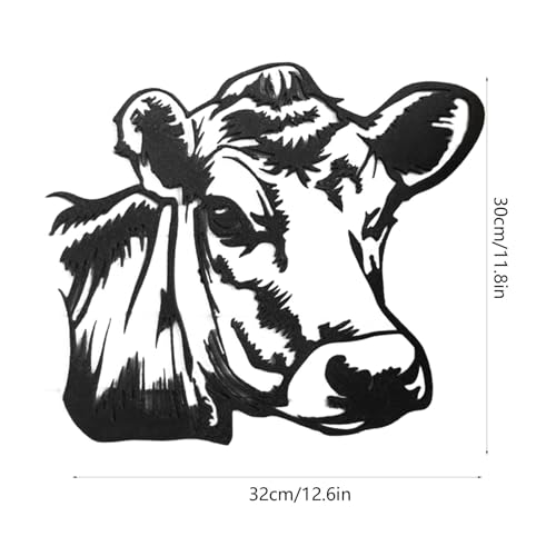 Vache à grandes oreilles métal pour mur extérieur terne - 5