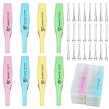 8 Piece Ear Wax Removal Kit with Storage Case and LED Light Safe Ear Pick Tweezer Ear Wax Removal Tool Kit with LED Earwax Spoon for Adults and Kids