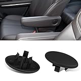 HEVLE 2PCS Armrest Cover Cap, Seat Parts Replacement for 07-19 Chevy Tahoe Cadillac Escalade Suburban Yukon, 15279689 Left or Right Rear Bucket Seats Arm Rest Handle Trim Bolt (Black)