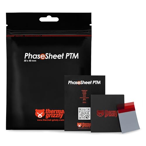 Thermal Grizzly - PhaseSheet PTM (50 x 40 mm) - Almohadilla térmica de Alto Rendimiento con Material de Cambio de Fase | Duradero, no Conductor eléctricamente | para CPU, GPU y refrigeración - imagen 7