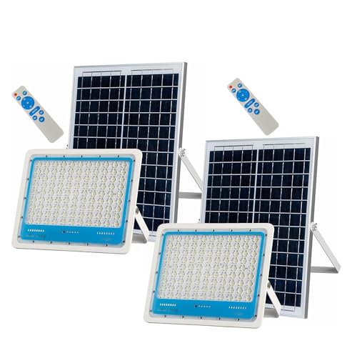 Faro LED Solare 1200W Esterno - Luce Bianca 6000K Con Telecomando IP66