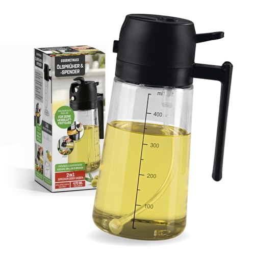GOURMETmaxx 2-in-1 Ölsprüher & Ölspender aus Glas | feiner Nebel