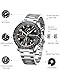 Imagen de MEGALITH Reloj Hombre Acero Inoxidable: Impermeable Analogico Cronógrafo Plateado Reloj con Luminosa Fecha