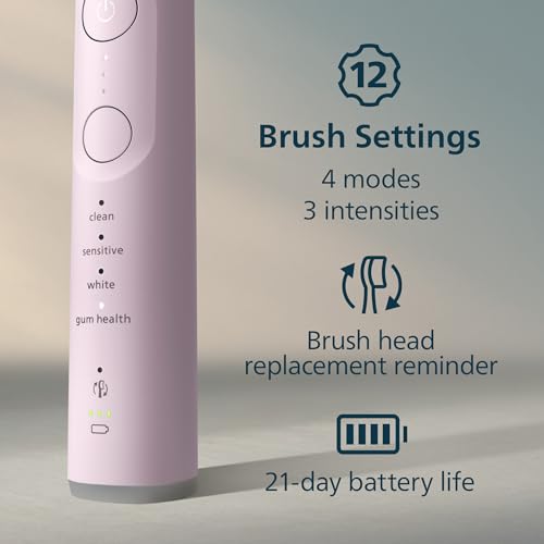 Philips Sonicare 7300 Rechargeable Electric Toothbrush, 3 Brush Head, Pink - image 6