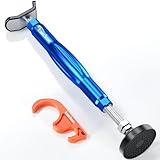 Kaedear(カエディア) バイク メンテナンススタンド リア バイクスタンド バイク用サイドスタンド バイク用センタースタンド チェーン 簡易 ジャッキ スタンド グリップスタンド ターンバックル ジャッキアップ C 清掃 L 給油 ブレーキホルダー付き KDR-ST1-BL (ブルー)