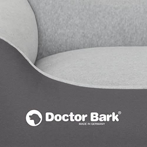 Doctor Bark Hundebett Kleine Hunde - Hundekörbchen Flauschig und Weich - Waschbar, Strapazierfähig, Kuschelig - Made in Germany - GreenLabel (S - 74x55 cm, Grau)