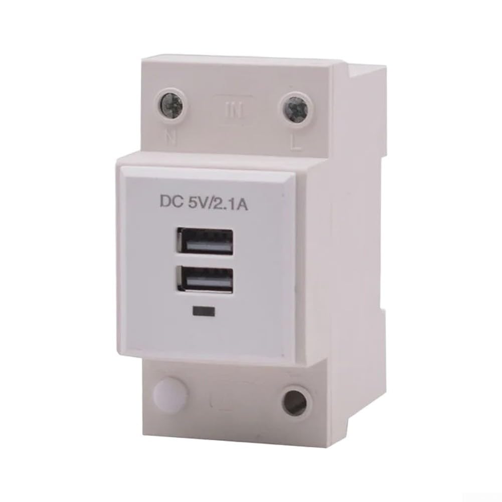 Prise modulaire USB sur rail DIN AC 90-240V vers DC 5V 2.1A pour armoire électrique
