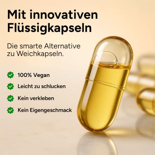 Schwarzkümmelöl Kapseln Bio Kaltgepresst & Naturbelassen - 180 vegane Schwarzkümmel Kapseln Hochdosiert - 1000mg Ägyptisches Schwarzkümmelöl pro Tagesdosis - Black Seed Oil
