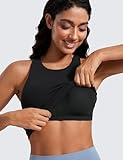 CRZ YOGA Women's Butterluxe Racerback Tank Tops with Built in Bra - Longline Padded High Neck Tank Top Gym Sports Camisole Black 12 - Image 5