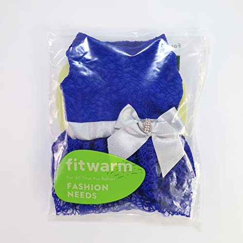 Fitwarm Fancy Dog Tulle Dress, Dog Clothes For Small Dogs Girl, Pet Party Outfit, Cat Apparel, Royal Blue, Large #TOP6
