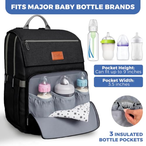 Image of Baby Diaper Bag Backpack - Baby Bag for Girls & Boys, Large Waterproof Diaper Backpack - Baby Shower Gifts for Boys & Registry Must Haves - Travel Diaper Bags with Changing Pad - Newborn Stuff