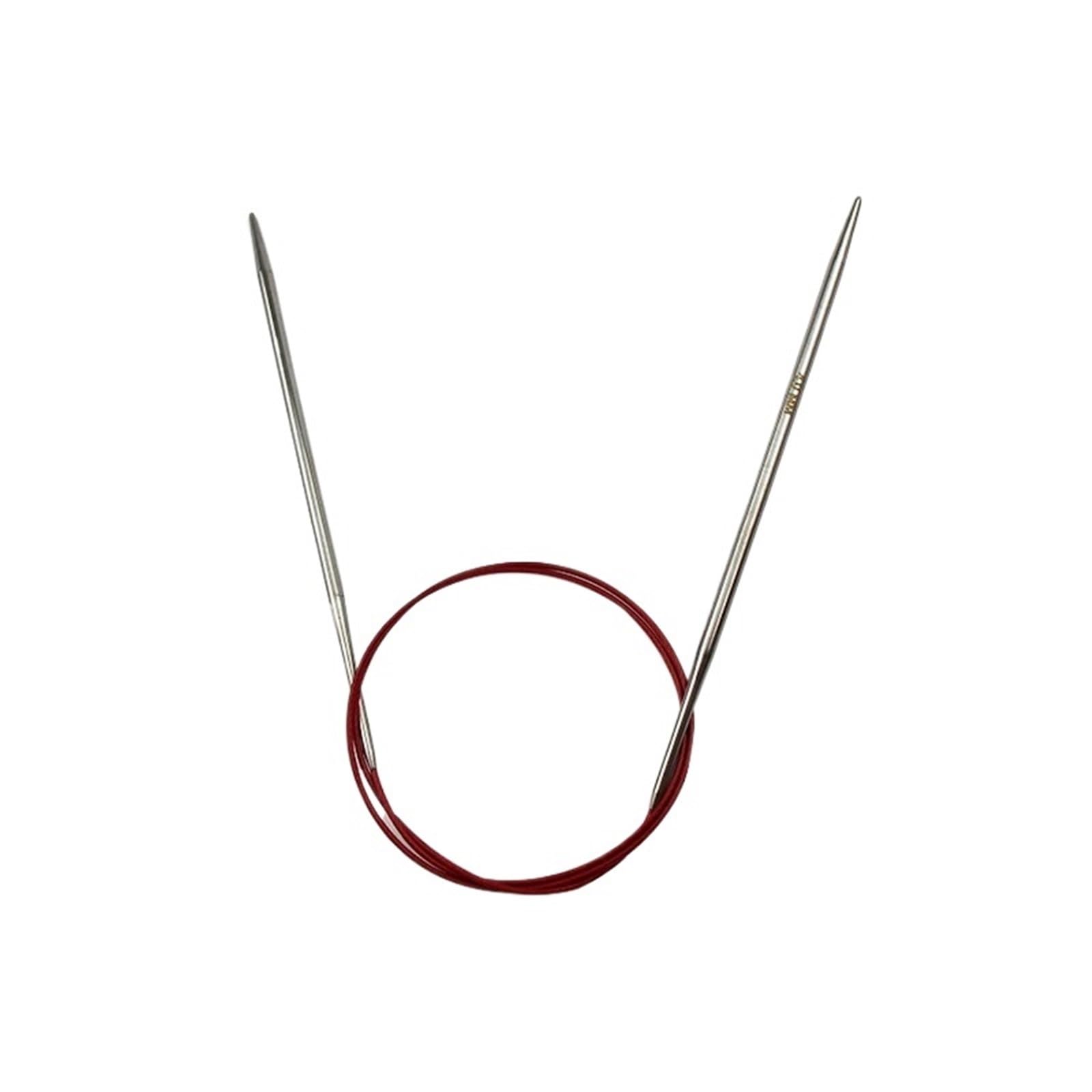 Knitting Needles 2pcs 100cm Stainless Steel Circular Needles Metal Circle Round Knitting Needle DIY Weaving Craft Crochet Hooks Set 2.25-10mm(4.0mm)