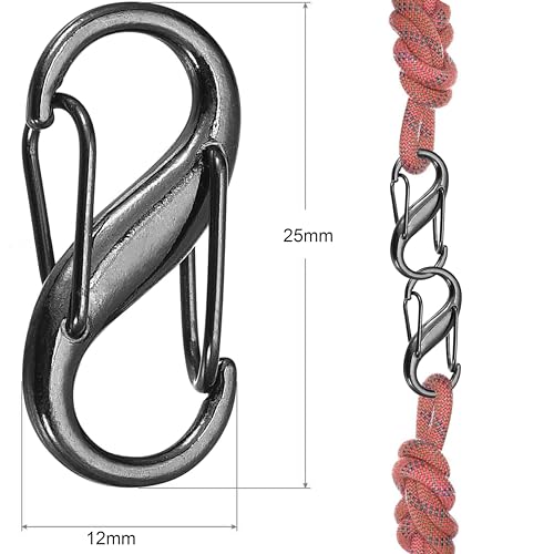 10 Stück Diebstahlsicherung Reißverschluss Anhänger Rucksackschloss Doppelverriegelung Karabinerhaken S Förmig Reißverschluss Clip für Zuhause Schlüssel Outdoor Aktivitäten