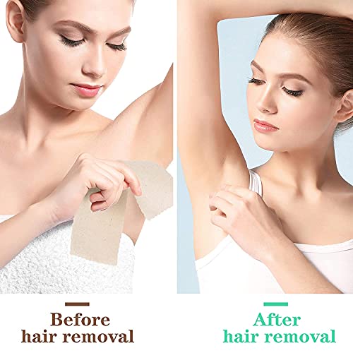 Image of Gypsy Non-woven Body Waxing Strips - 400 Pcs - Pack of 10 - Beige - Hair Removal Wax Strips for Full Body, Face, Legs, Underarms, Facial Eyebrow - Disposable & Anti-Bacterial.