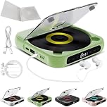 Portable CD Player with Bluetooth 5.3 – Hi-Fi Sound,Wireless & Wired Playback,Rechargeable Battery, Supports CD/CD-RW/MP3 and Repeat Modes,Compact & Lightweight for Travel,Home,Car