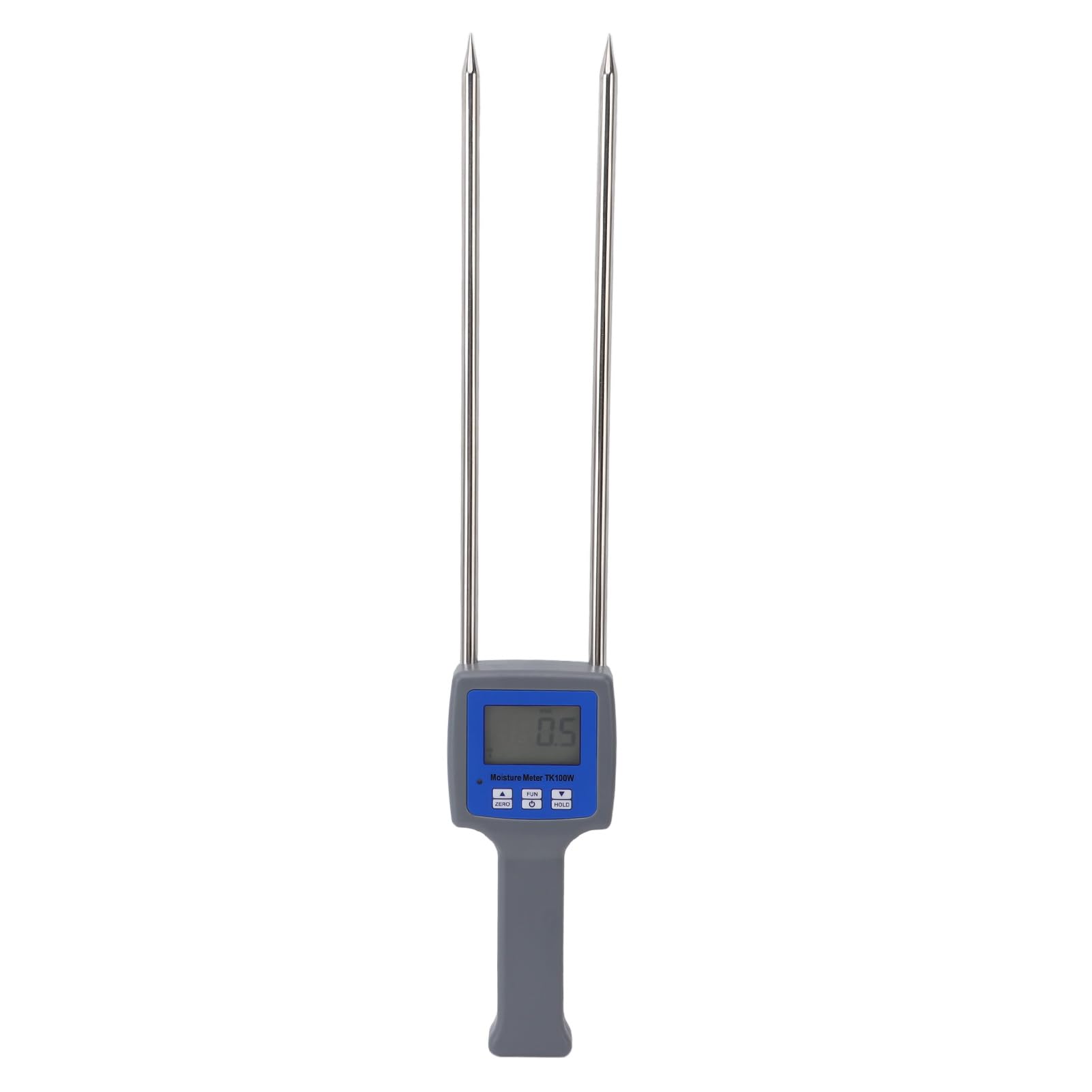 Aramox Medidor de Humedad de Madera, Medidor Digital de Humedad de Madera con Sonda de Acero Inoxidable, Rango de 0 a 84 por Ciento, LCD Retroiluminada, Compensación Automática de Temperatura para