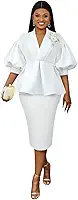 Conjunto de terno de negócios para mulheres, conjunto de 2 peças com apliques florais peplum tops lápis midi saia conjunto formal para igreja