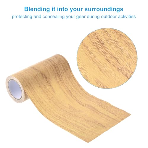 Image of PATIKIL Wood Grain Repair Tape 4.7 inch X15', Self Adhesive Realistic Textured Repair Tape Patch for Floor Door Table Cabinets Desk, Natural Oak