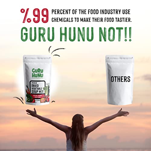 Guru Hunu Dehydrated Vegetables, Premium Soup Mix, Dried Vegetables For Soup, Dehydrated Freeze Dried Bulk Dehydrated Veggie Blend For Ramen Emergency And Camp Food Supply No Salt (12Oz) #TOP5
