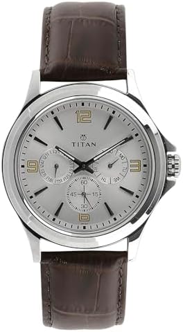 Titan Workwear Men’s Chronograph Watch | Quartz, Water Resistant, Stainless Steel Band