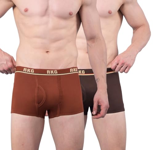 Image of RKG Men's Cotton Trunks Soft & Breathable Innerwear | Comfortable Stretch Fit Everyday Underwear | Durable Elastic Waistband | from Dollar Brand