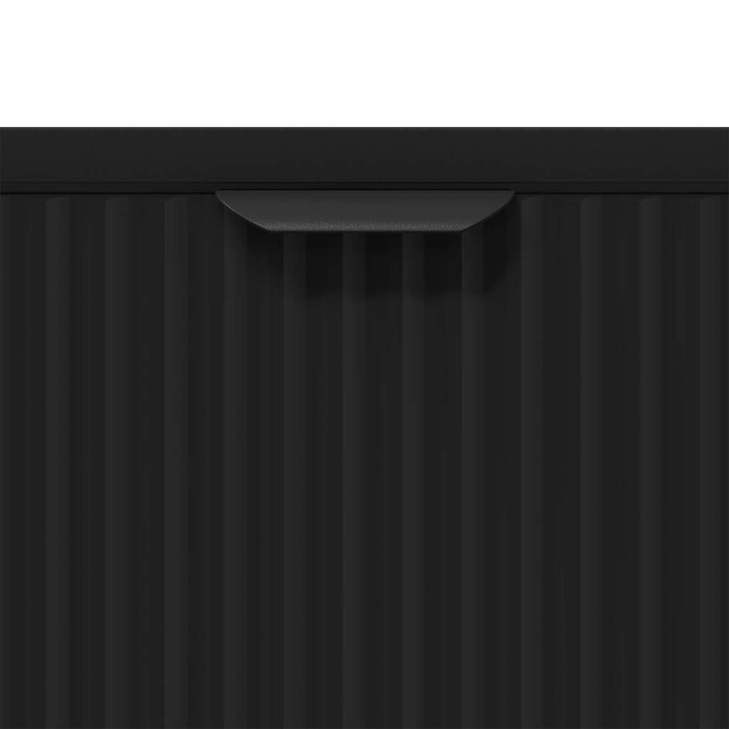 Aparador negro 69,5 x 33 x 82 cm, material de madera, armario buffet con espacio de almacenamiento para salón, cocina, comedor, estantería de pie, diseño moderno
