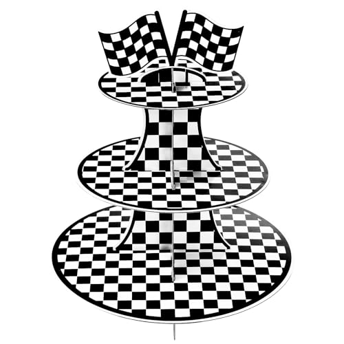 Rthjsfj 3-Tier Round Cardboard Cupcake Stand Holder,...