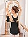 Arshiner Girls Ballet Dance Leotards Straps Back Camisole Tank Leotard Gymnastics Dancewear for Kids Black
