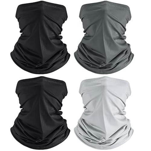 Opiniones de Bandanas que Puedes Comprar On-line. 46 WinCheers 4 Piezas De Verano con Protección UV, Pañuelo para La Cara, Polaina para El Cuello, Bufanda De Tela Reutilizable Y Lavable, Pasamontañas para Motocicleta para Hombres...