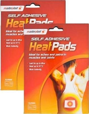 Masterplast autoadhesivo lacado al almohadillas generación de calor, de espalda los dolores musculares y de la alivio de , 2 unidades de