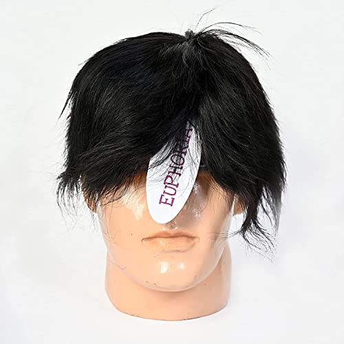 Image of Euphoria 7x5 European Full Lace 0.03 mm Original Men's Hair Patch, 100% Silky and Soft Human Hair, Proper Ventilation System, Undetectable Front Hairline Natural Brown Hair Wig