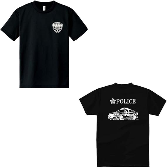 Amazon | 警察Tシャツ 警察グッズ POLICEパトカーアニメーション