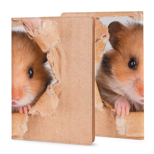 Couverture rechargeable A5 Funny Hamste en cuir synthétique, une idée cadeau utile pour la rentrée