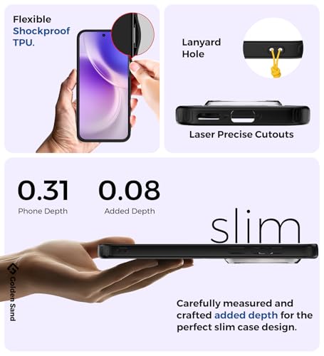Image of Golden Sand TPU+PC Anti-Scratch Shockproof Sleek Hybrid Armor Back Cover Case Compatible with Vivo X300 5G | Translucent Anti-Yellow Military-Grade Drop Protection Cover (Phantom Black)